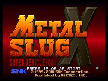 Metal Slug X - Super Vehicle-001 (JP) screen shot title